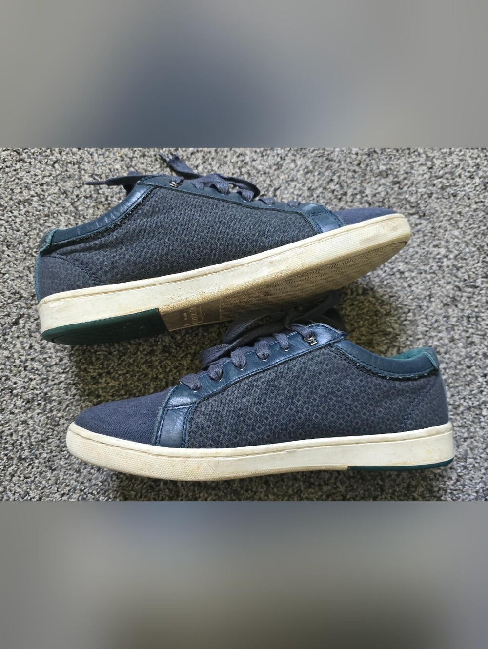 Ted Baker London Keeran Canvas & Leather Low Top Sneakers Women Size 7.5 - Picture 7 of 11